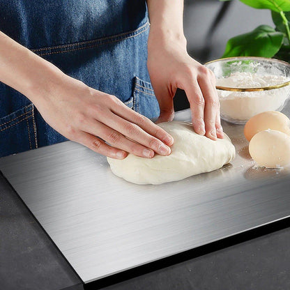 Premium  Stainless steel 304 Cutting Board 37 × 30 × 2 cm – Heavy-Duty Chopping, Dough & Food Preparation Board