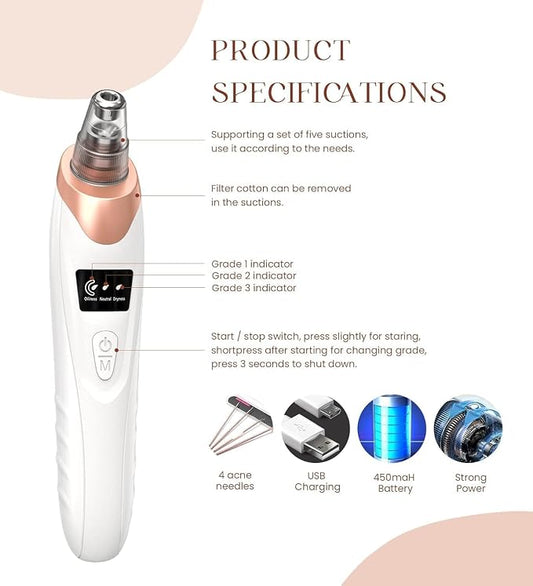Rechargeable 4-in-1 Electric Facial Pore Cleanser
