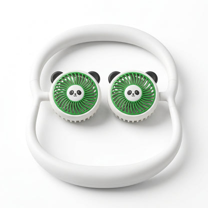 Wearable Panda Neck Fan – Hands-Free Portable Personal Cooling Fan with Flexible Neckband