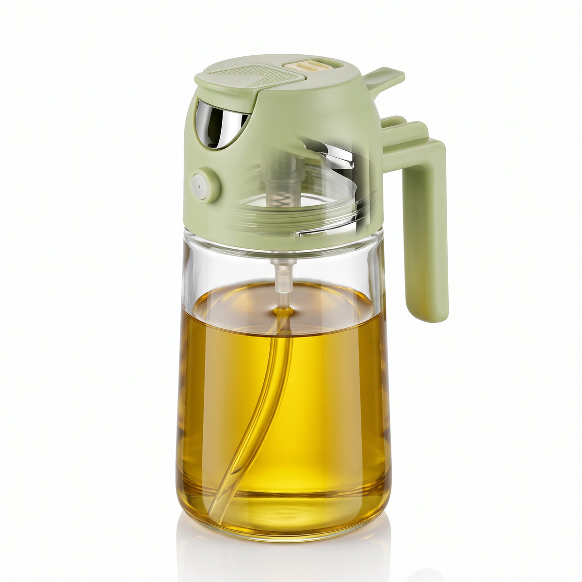 2-in-1 Oil Sprayer & Dispenser Bottle for Kitchen | Olive Oil Spray Bottle & Pourer for Cooking, Air Fryer, BBQ, Salad & Baking | Multicolor
