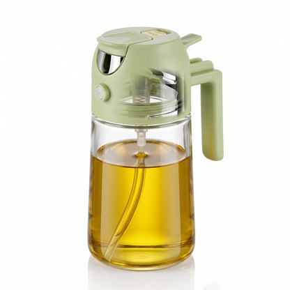 2-in-1 Oil Sprayer & Dispenser Bottle for Kitchen | Olive Oil Spray Bottle & Pourer for Cooking, Air Fryer, BBQ, Salad & Baking | Multicolor
