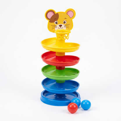 Roll Ball Tower Toy for Kids -SEO-Friendly Product Title  Monkey Roll Ball Tower Toy for Toddlers – Swirling Ball Drop Ramp Educational Activity & Brain Development Toy