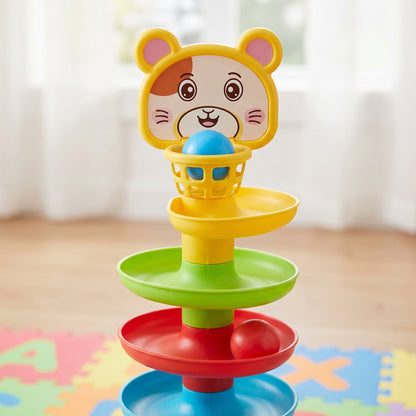 Roll Ball Tower Toy for Kids -SEO-Friendly Product Title  Monkey Roll Ball Tower Toy for Toddlers – Swirling Ball Drop Ramp Educational Activity & Brain Development Toy